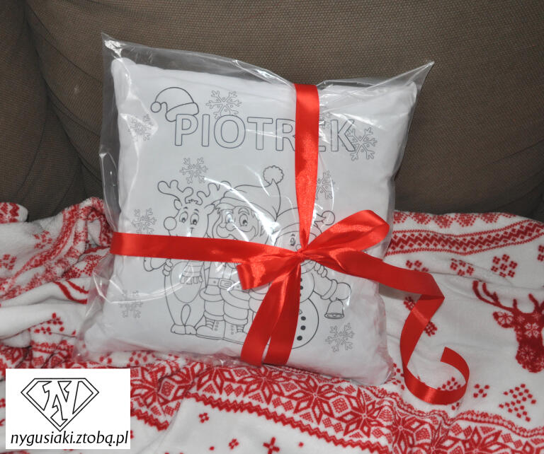 Poduszka do kolorowania- Święta, Mikołaj wzór 1 (3)