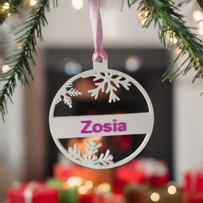 Zawieszka 3D bombka z imieniem wzór 3