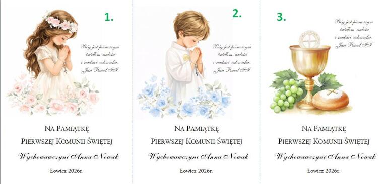 Magnes Aniołek 1 z okazji Komunii Świętej od nauczyciela dla ucznia (5)